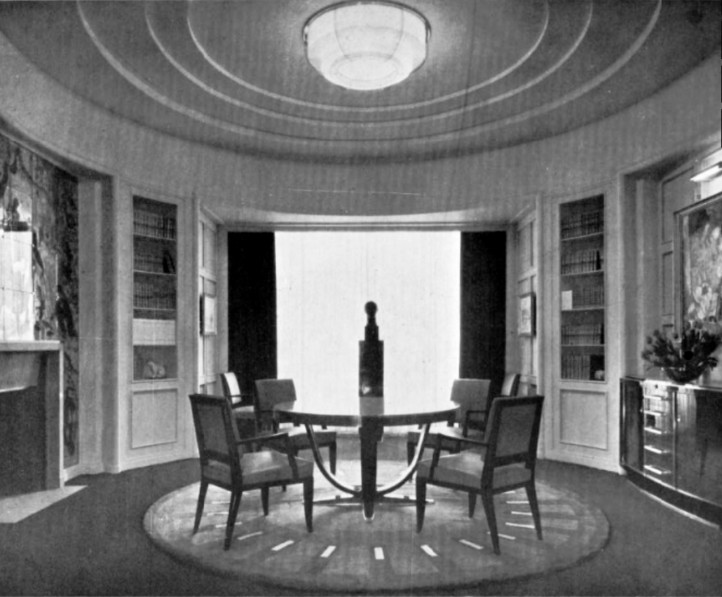 Dining room by Lucien Rollin - Lightings by Jean Perzel - SAD 1932