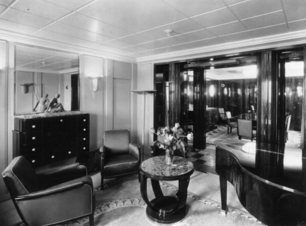 Paquebot Normandie - Salon appartement de luxe