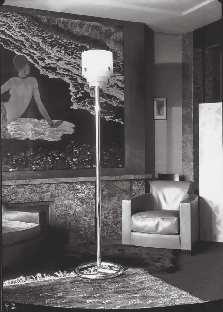 Lampadaire 1 C de l'Atelier Jean Perzel, 1928, Hôtel particulier des Noailles